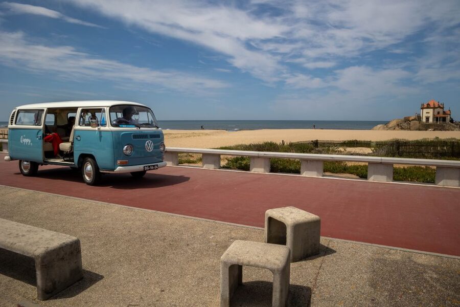Best views to Porto from Gaia. VW Kombi tour with cocktail - Old Seca do Bacalhau: elevated angles toward the Atlantic and the Douro mouth