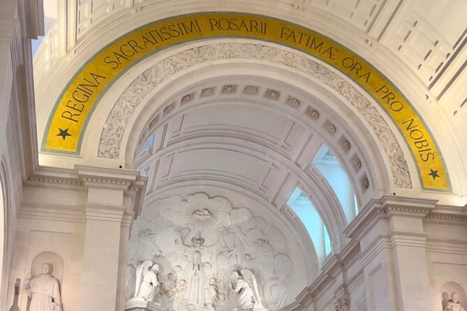 Explore Our Lady of Fatima Tour at the Heart of Portugal - The Modern Basilica of the Most Holy Trinity: white, circular, and huge