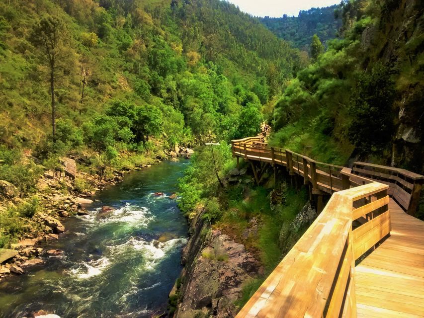 From Porto: Aveiro, Paiva Walkways, & Suspension Bridge Tour - Costa Nova: striped houses and a quick hit of beach time