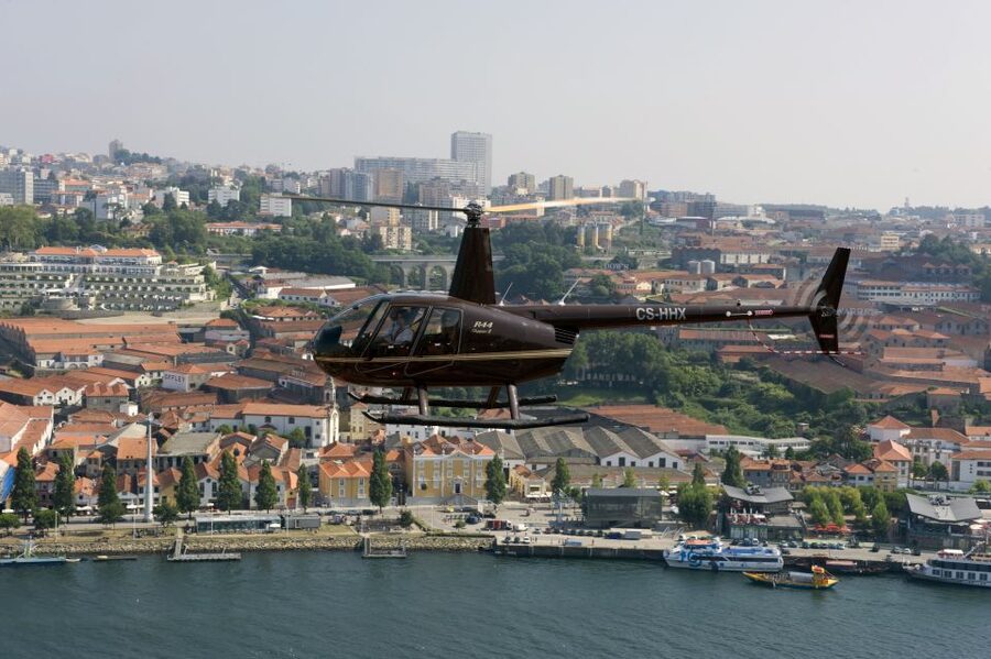 Porto Atlântico Helicopter Tour - Port wine cellars in the aerial view