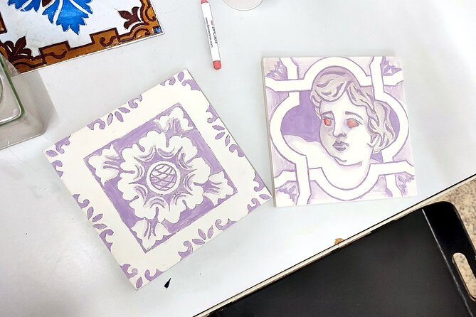 Porto Tile Painting Workshop in artist studio - Acrylic Take-Home Tiles: The Best Choice for Busy Itineraries