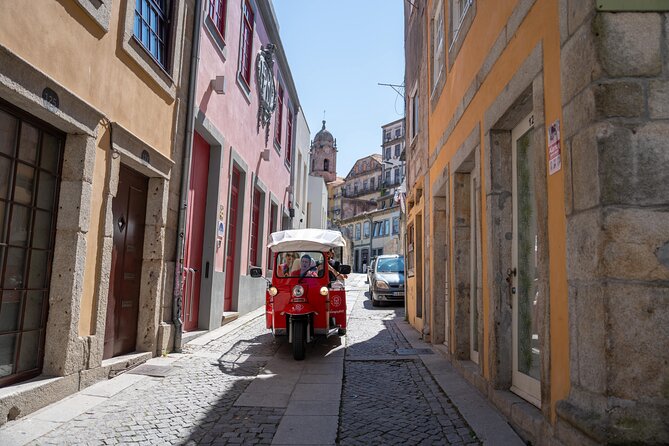 Private 4 Hour Tuk Tuk Tour with Port Wine Cellar Visit & Tasting - São Bento exterior, then Loureiro and Cativo streets