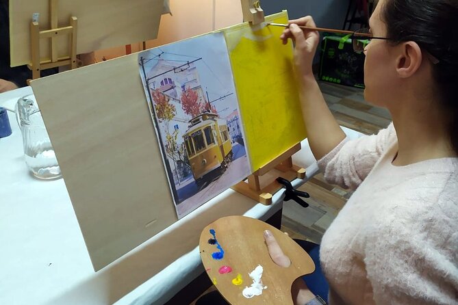 Small Painting Group with a Local Artist in Porto - The Step-by-Step Process: Surface Prep, Easel Benefits, and Color Mixing