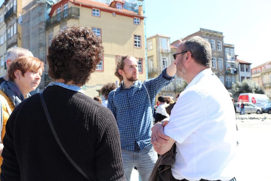 Stadtführung durch das Zentrum von Porto auf Deutsch - Pause mit Aussicht: Virtudes Terrace, 20 Minuten frei atmen